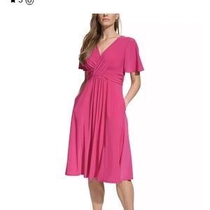Jessica Howard Vibrant Pink Midi Dress